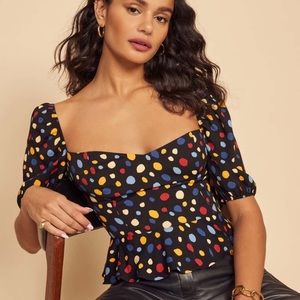 💛NWT Reformation Aimee Top in Fiesta